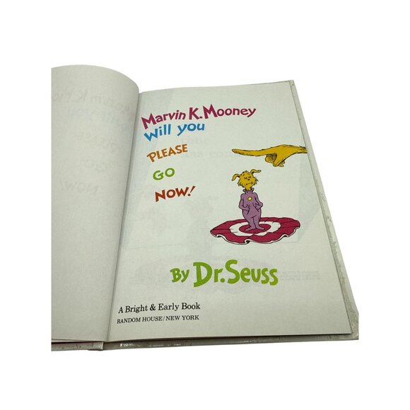 Marvin K. Mooney Will You Please Go Now! By Dr. Seuss Childrens Book HC 1972 - Picture 5 of 9